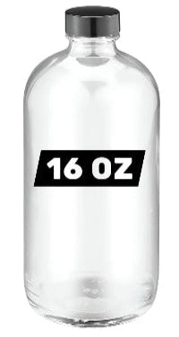 8 oz (240 ml) Boston Round Clear Glass Bottle