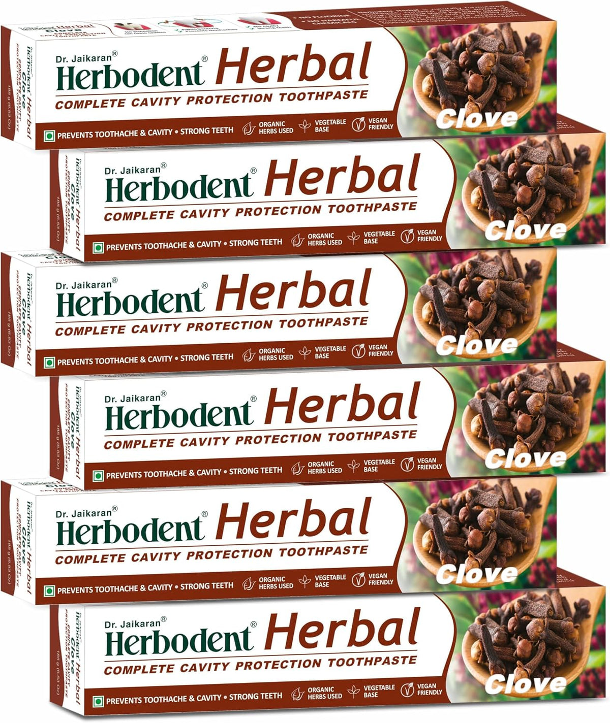 Herbodent Herbal Clove Toothpaste – 185g (6.53 oz)