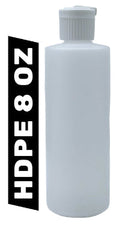 8 oz Natural HDPE Plastic Cylinder Bottles