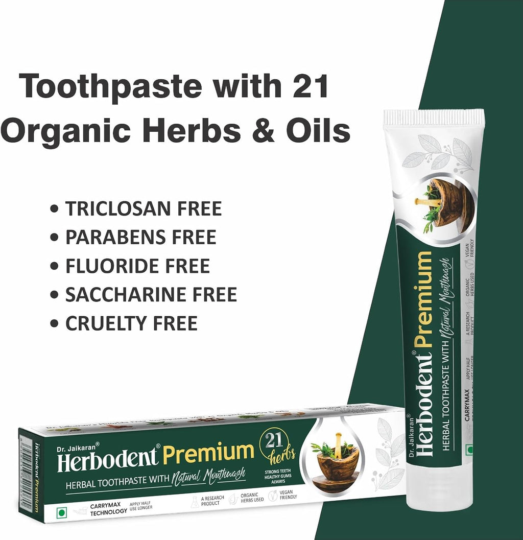 Herbodent® Premium Herbal Toothpaste with 21 Herbs & Natural Mouthwash