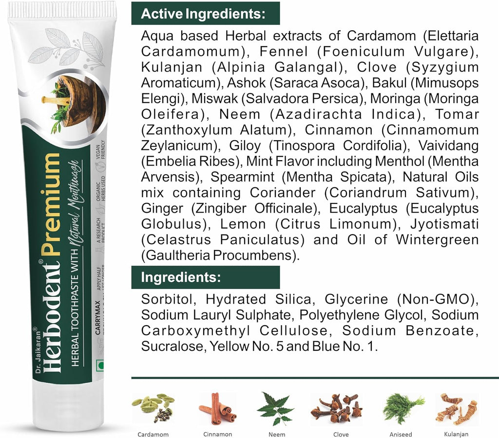 Herbodent® Premium Herbal Toothpaste with 21 Herbs & Natural Mouthwash